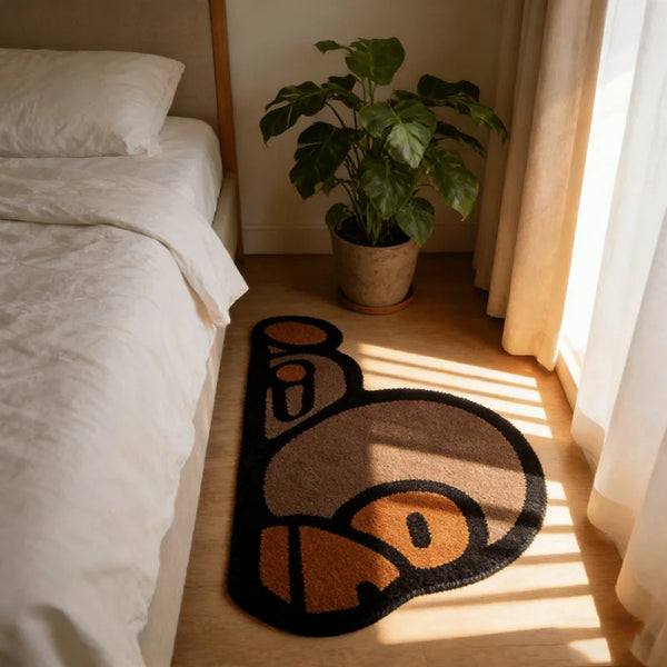 Playful Monkey Kids Room Rug